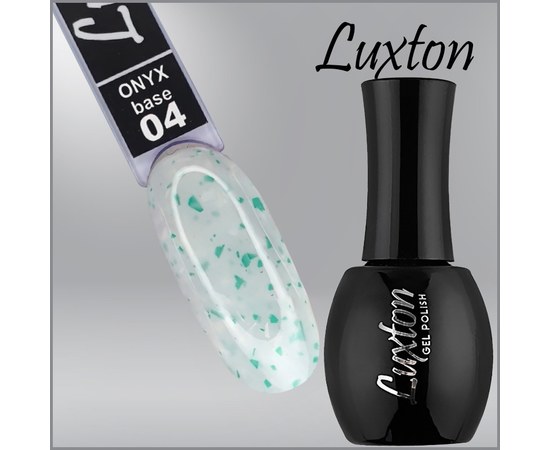 Зображення  Камуфлююча база LUXTON Onyx Base №004 біла з зеленою поталлю, 15 мл, Об'єм (мл, г): 15, Цвет №: 004