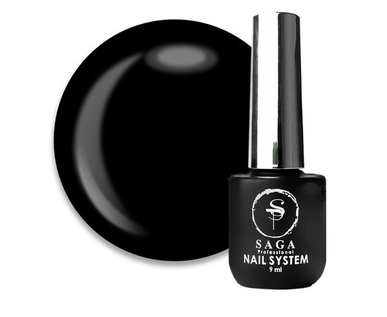 Изображение  Top for gel polish without sticky layer Saga Top Black black, 9 ml, Volume (ml, g): 9, Color No.: Black