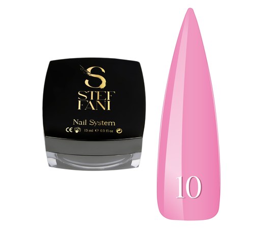 Изображение  Construction gel Steffani Builder Gel №10 pink barbie, 15 ml, Volume (ml, g): 15, Color No.: 10