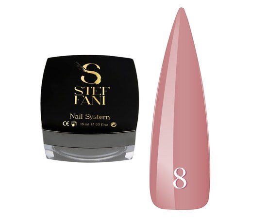 Изображение  Construction gel Steffani Builder Gel №08 beige-pink, 15 ml, Volume (ml, g): 15, Color No.: 8