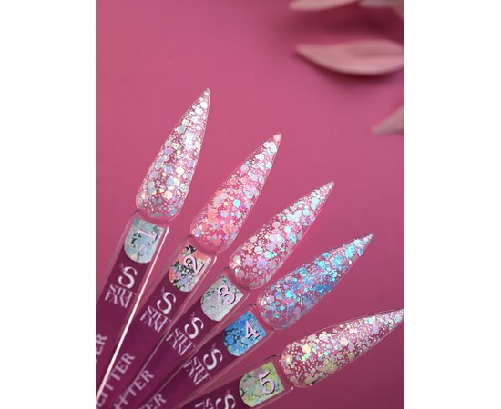 Зображення 3 Гель Steffani Confetti Glitter №03, 5 мл, Об'єм (мл, г): 5, Варіант: 03