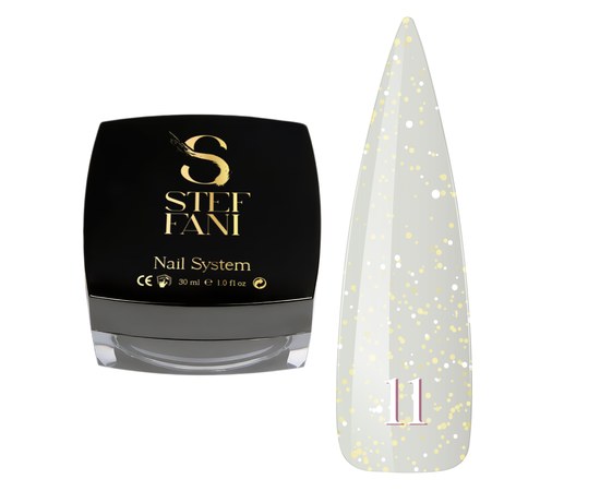 Изображение  Base camouflage for gel polish Steffani Cover Base №11 milky with peach shimmer, 30 ml, Volume (ml, g): 30, Color No.: 11