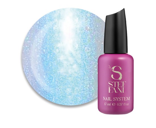 Изображение  Top for gel polish without a sticky layer Steffani Top Moon Stone №02 lilac-blue pearls, 17 ml, Volume (ml, g): 17, Color No.: 2