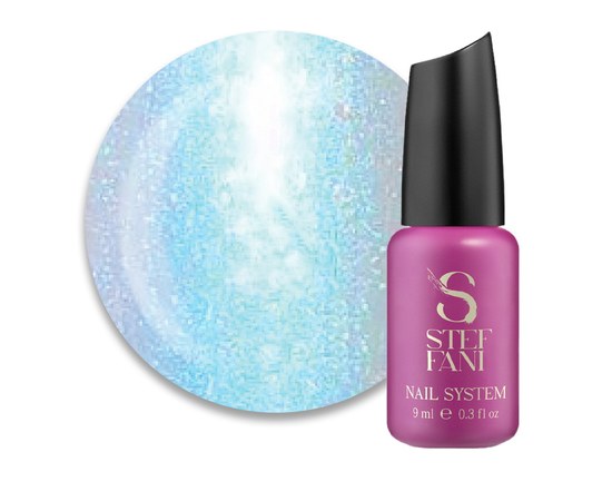 Изображение  Top for gel polish without a sticky layer Steffani Top Moon Stone №03 blue pearls, 9 ml, Volume (ml, g): 9, Color No.: 3