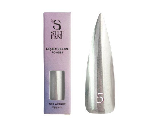 Изображение  Liquid rub for nails Steffani Liquid Chrome Powder 05 silver, 2 g, Volume (ml, g): 2, Color No.: 5