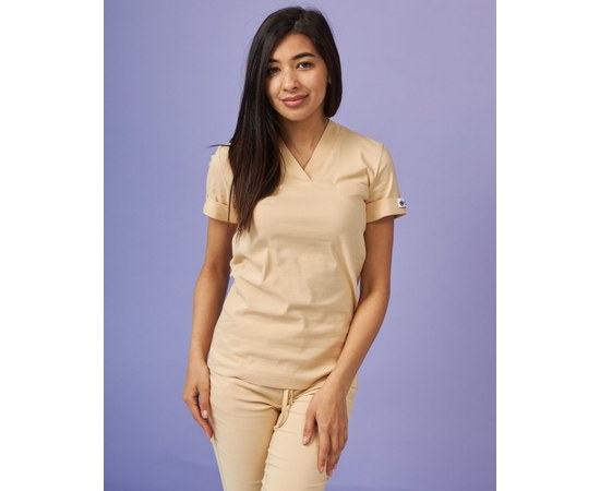 Изображение 3 Women's medical suit Marseille beige s. 42, "WHITE ROBE" 383-367-708, Size: 42, Color: beige
