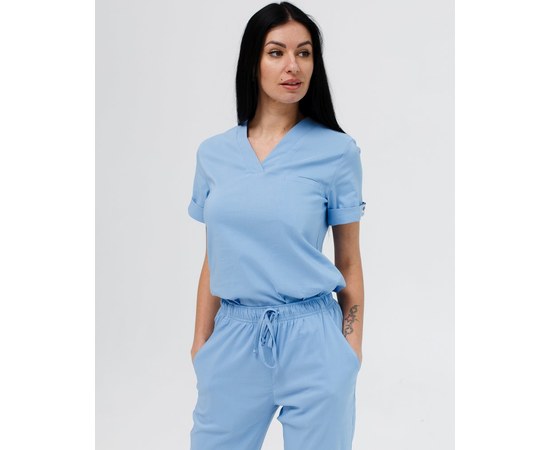 Изображение 2 Women's medical suit Marseille blue s. 52, "WHITE ROBE" 383-333-708, Size: 52, Color: blue light