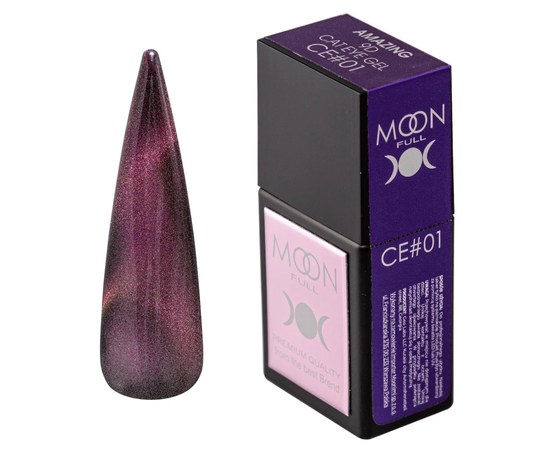 Изображение  Gel polish Cat's Eye Moon Full Amazing 9D Cat Eye CE#01, 12 ml, Volume (ml, g): 12, Color No.: CE#01