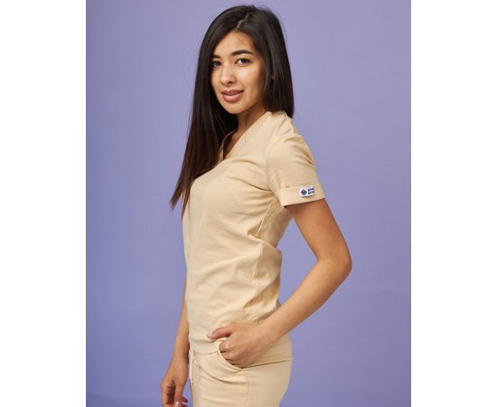 Изображение 5 Women's medical suit Marseille beige s. 46, "WHITE ROBE" 383-367-708, Size: 46, Color: beige