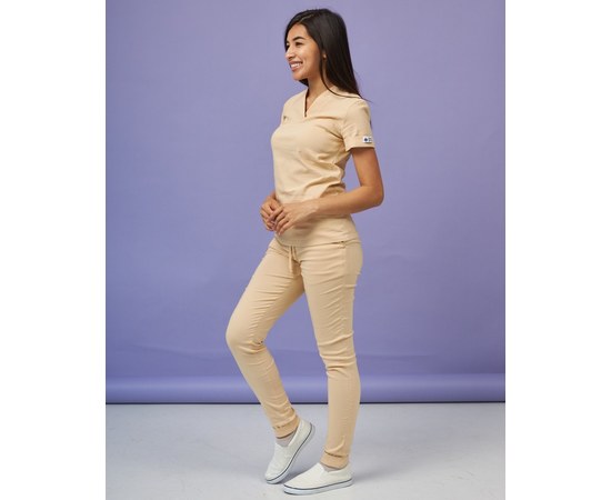 Изображение 7 Women's medical suit Marseille beige s. 50, "WHITE ROBE" 383-367-708, Size: 50, Color: beige