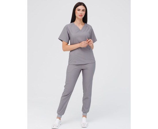 Изображение  Women's medical suit Arizona gray s. 40, "WHITE ROBE" 468-328-924, Size: 40, Color: grey