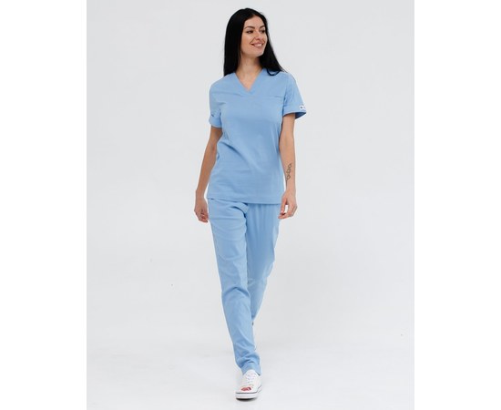 Изображение 9 Women's medical suit Marseille blue s. 50, "WHITE ROBE" 383-333-708, Size: 50, Color: blue light