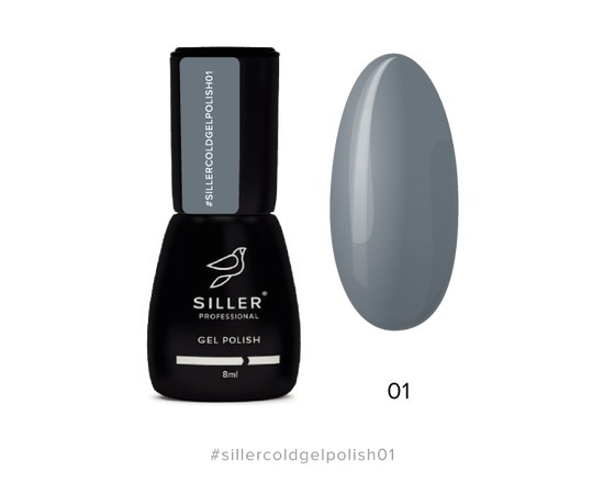 Изображение  Gel nail polish Siller Cold No. 01, 8 ml, Volume (ml, g): 8, Color No.: 1