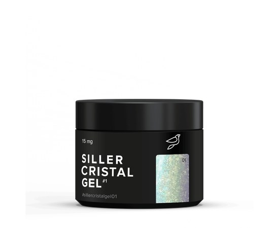 Изображение  Гель с блестками Siller Cristal №01, 15 мл, Объем (мл, г): 15, Цвет №: 01