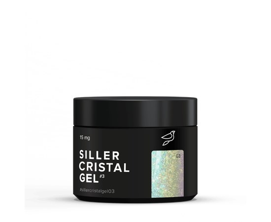 Зображення  Гель з блискітками Siller Cristal №03, 15 мл, Об'єм (мл, г): 15, Цвет №: 03