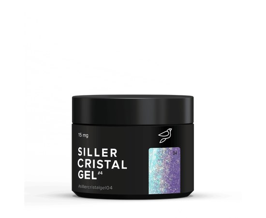 Изображение  Гель с блестками Siller Cristal №04, 15 мл, Объем (мл, г): 15, Цвет №: 04