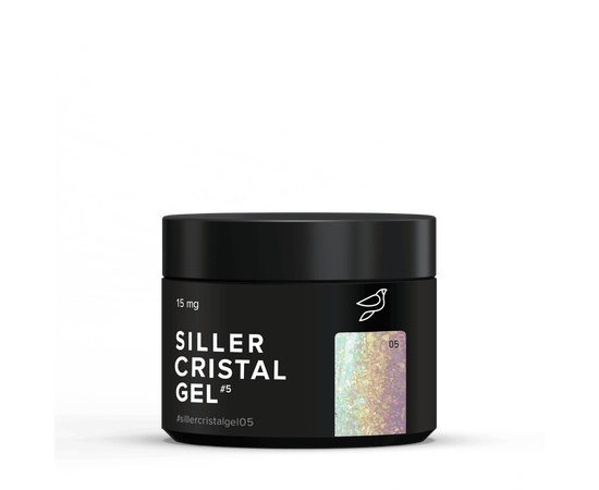 Зображення  Гель з блискітками Siller Cristal №05, 15 мл, Об'єм (мл, г): 15, Цвет №: 05