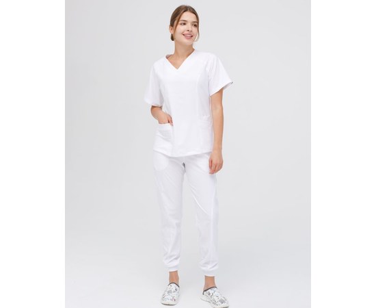 Зображення  Медичний костюм жіночий Аризона білий р. 42, "БІЛИЙ ХАЛАТ" 468-324-924, Розмір: 42, Колір: білий