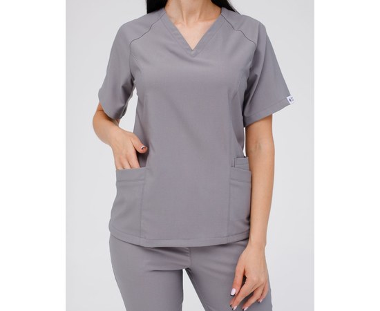Изображение 4 Women's medical suit Arizona gray s. 40, "WHITE ROBE" 468-328-924, Size: 40, Color: grey