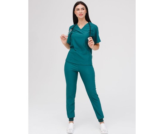 Зображення  Медичний костюм жіночий Аризона зелений р. 40, "БІЛИЙ ХАЛАТ" 468-350-924, Розмір: 40, Колір: зелений