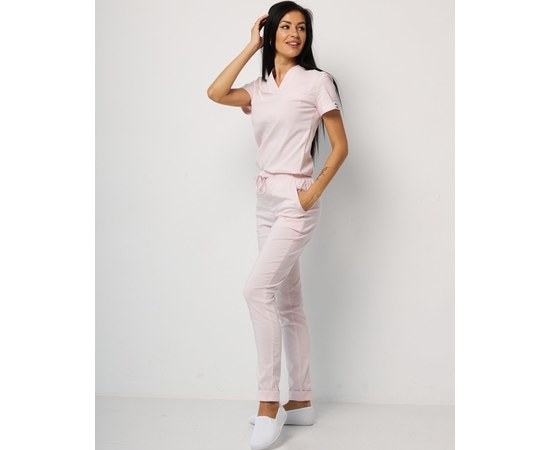 Изображение  Women's medical suit Marseille powder s. 46, "WHITE ROBE" 383-374-708, Size: 46, Color: powdery