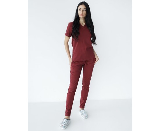 Изображение 2 Women's medical suit Marseille Marsala s. 46, "WHITE ROBE" 383-326-708, Size: 46, Color: marsala