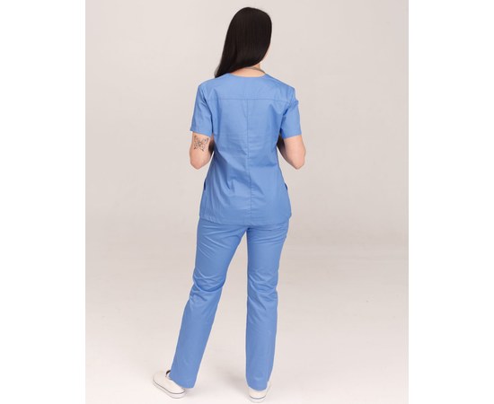 Изображение 2 Women's medical suit Topaz blue s. 42, "WHITE ROBE" 137-333-705, Size: 42, Color: blue light