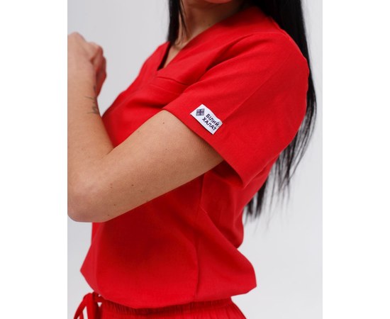 Изображение 5 Women's medical suit Marseille red s. 48, "WHITE ROBE" 383-434-708, Size: 48, Color: red