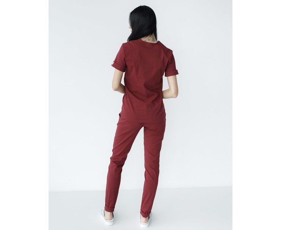 Изображение 3 Women's medical suit Marseille Marsala s. 46, "WHITE ROBE" 383-326-708, Size: 46, Color: marsala