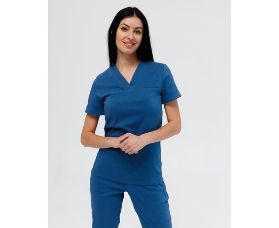 Изображение 3 Women's medical suit Marseille blue s. 42, "WHITE ROBE" 383-322-708, Size: 42, Color: blue
