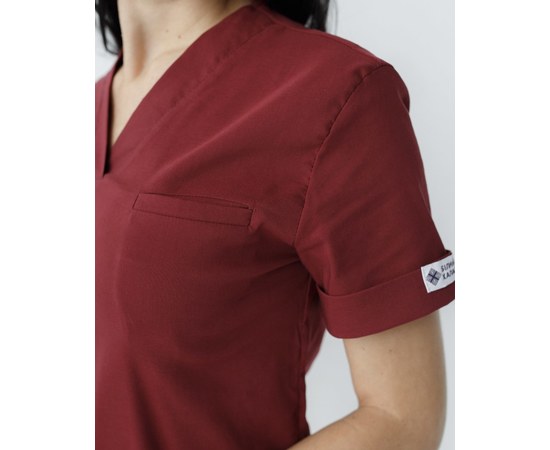 Изображение 5 Women's medical suit Marseille Marsala s. 50, "WHITE ROBE" 383-326-708, Size: 50, Color: marsala