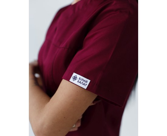 Изображение 5 Women's medical suit Topaz Marsala s. 42, "WHITE ROBE" 137-326-705, Size: 42, Color: marsala