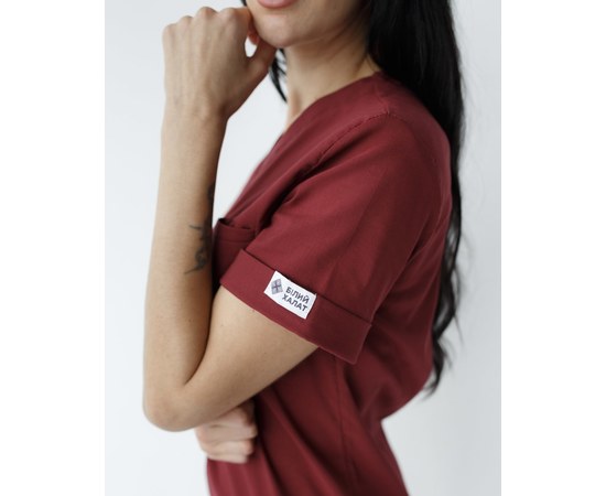 Изображение 8 Women's medical suit Marseille Marsala s. 46, "WHITE ROBE" 383-326-708, Size: 46, Color: marsala