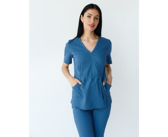 Изображение 8 Women's medical suit Rio blue s. 52, "WHITE ROBE" 135-322-707, Size: 52, Color: blue