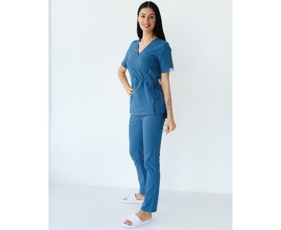 Изображение 9 Women's medical suit Rio blue s. 48, "WHITE ROBE" 135-322-707, Size: 48, Color: blue