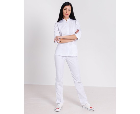 Изображение 9 Women's medical suit Sakura white s. 44, "WHITE ROBE" 124-324-678, Size: 44, Color: white