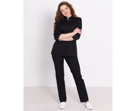 Изображение 9 Women's medical suit Sakura black s. 42, "WHITE ROBE" 124-321-678, Size: 42, Color: black