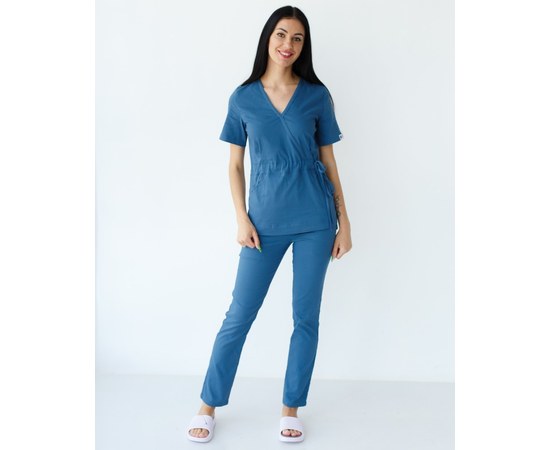 Изображение 10 Women's medical suit Rio blue s. 48, "WHITE ROBE" 135-322-707, Size: 48, Color: blue