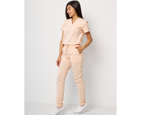 Изображение 10 Women's medical suit Marseille peach s. 42, "WHITE ROBE" 383-338-708, Size: 42, Color: peach