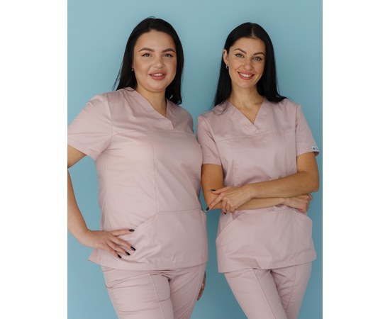 Изображение 2 Women's medical suit Topaz purple s. 52, "WHITE ROBE" 137-401-705, Size: 52, Color: lilac