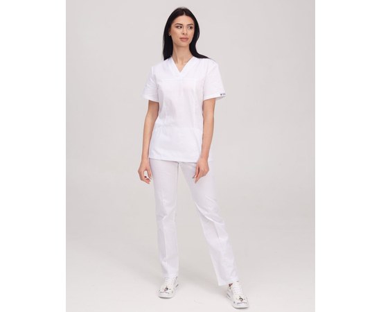 Изображение  Women's medical suit Topaz white s. 40, "WHITE ROBE" 137-324-705, Size: 40, Color: white