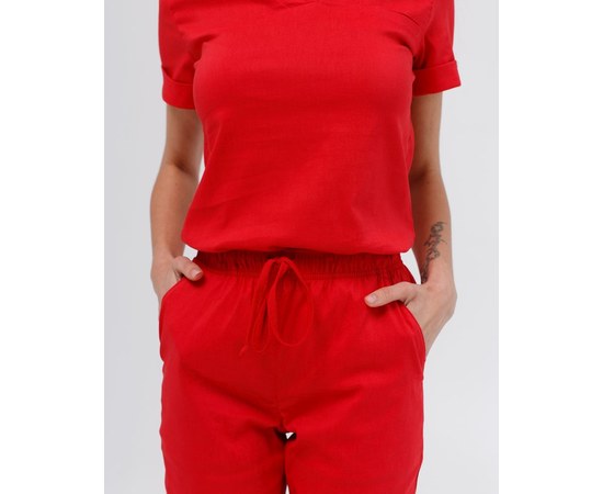 Изображение 3 Women's medical suit Marseille red s. 54, "WHITE ROBE" 383-434-708, Size: 54, Color: red