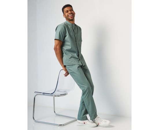 Изображение  Medical suit for men Boston olive s. 50, "WHITE ROBE" 129-327-679, Size: 50, Color: olive