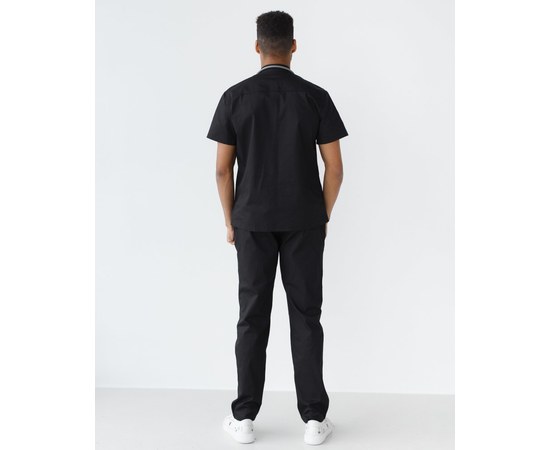 Изображение 2 Men's medical suit Boston black s. 54, "WHITE ROBE" 129-321-679, Size: 54, Color: black