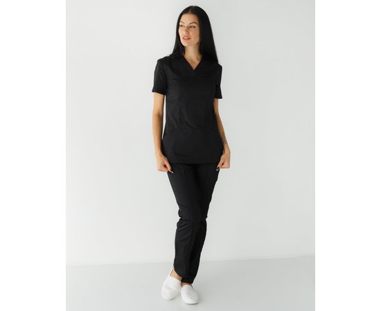 Изображение 2 Women's medical suit Topaz black s. 40, "WHITE ROBE" 137-321-705, Size: 40, Color: black