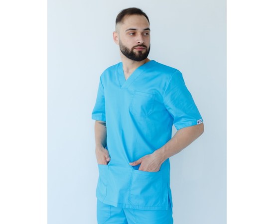 Изображение 3 Medical suit for men Granite cobalt s. 46, "WHITE ROBE" 130-439-710, Size: 46, Color: cobalt
