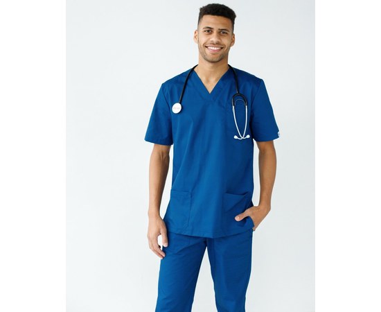 Изображение 3 Medical suit for men Granite blue s. 46, "WHITE ROBE" 130-322-710, Size: 46, Color: blue