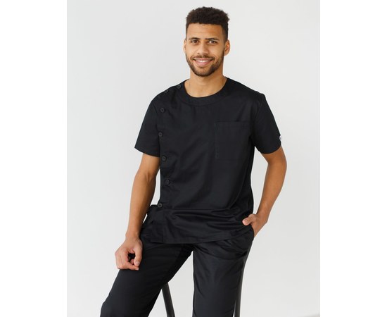 Изображение 3 Medical suit for men Texas black s. 52, "WHITE ROBE" 136-321-677, Size: 52, Color: black