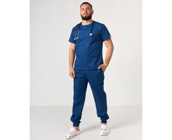 Изображение 10 Medical suit for men Texas blue s. 52, "WHITE ROBE" 136-322-677, Size: 52, Color: blue