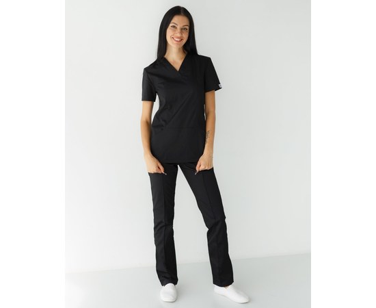 Изображение 10 Women's medical suit Topaz black s. 42, "WHITE ROBE" 137-321-705, Size: 42, Color: black